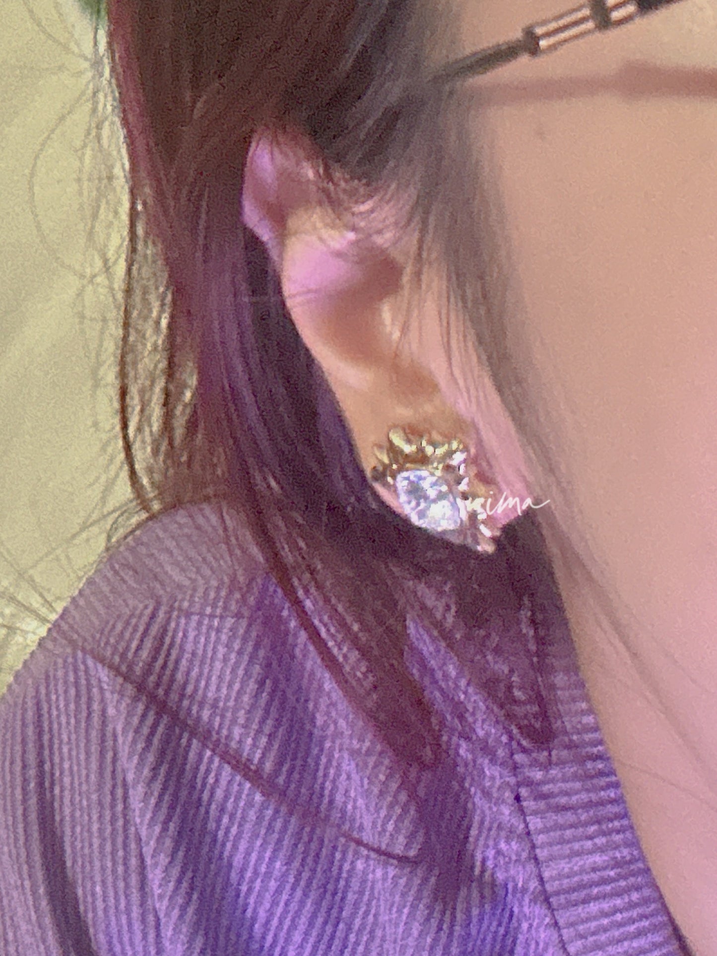 Sunstone stud earrings