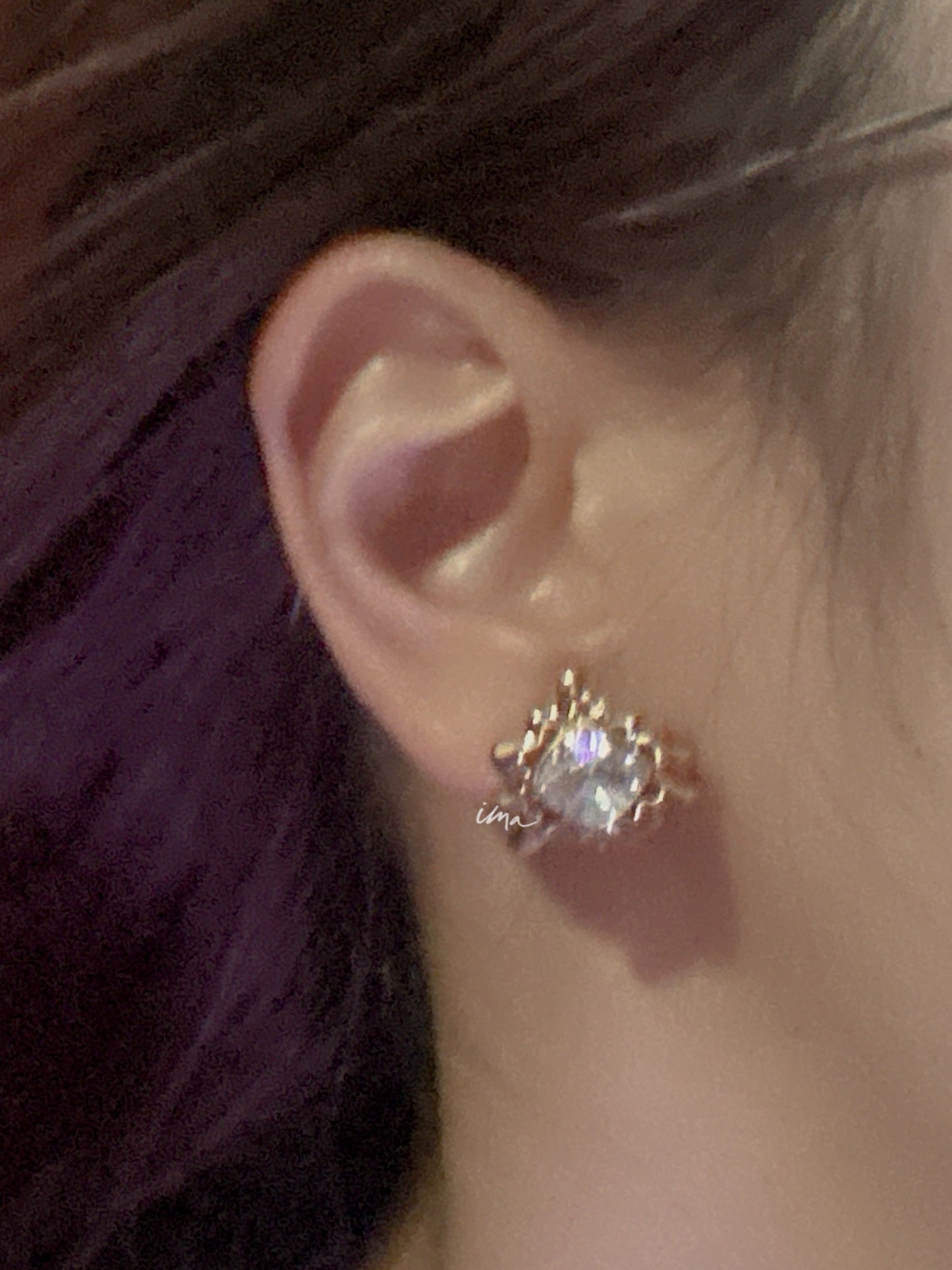 Sunstone stud earrings