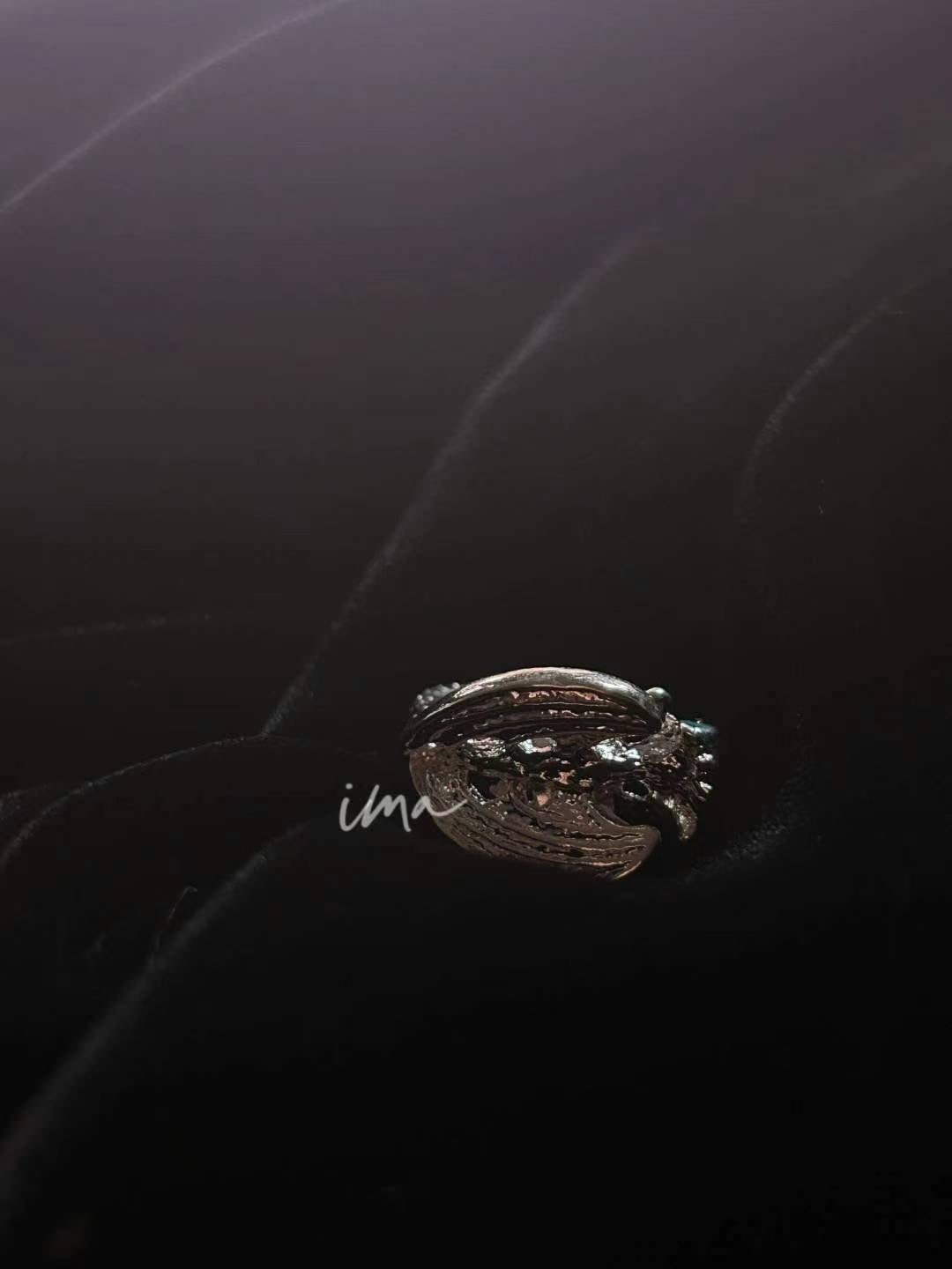 The cute little green dragon ring