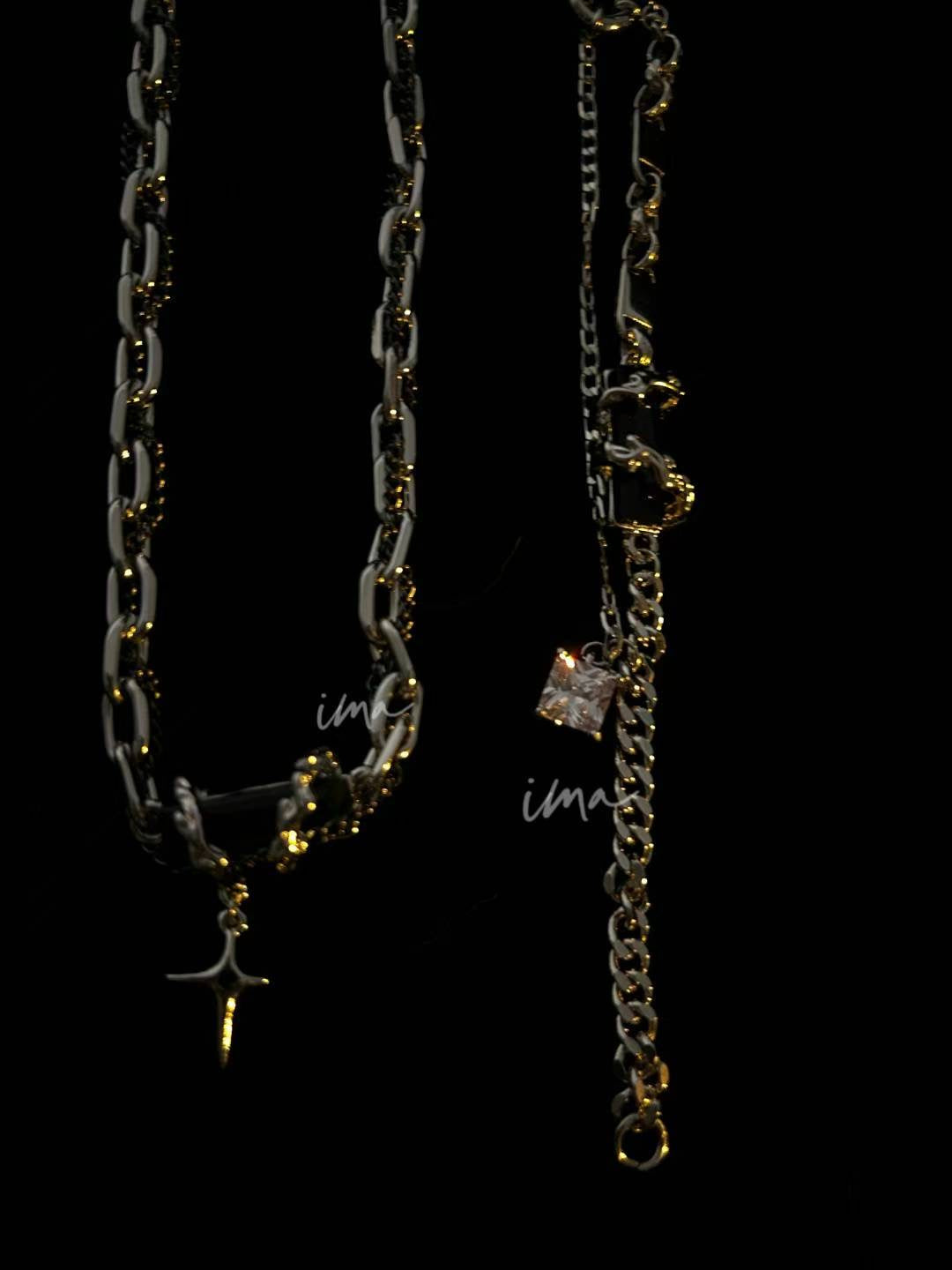 Obsidian miter necklace