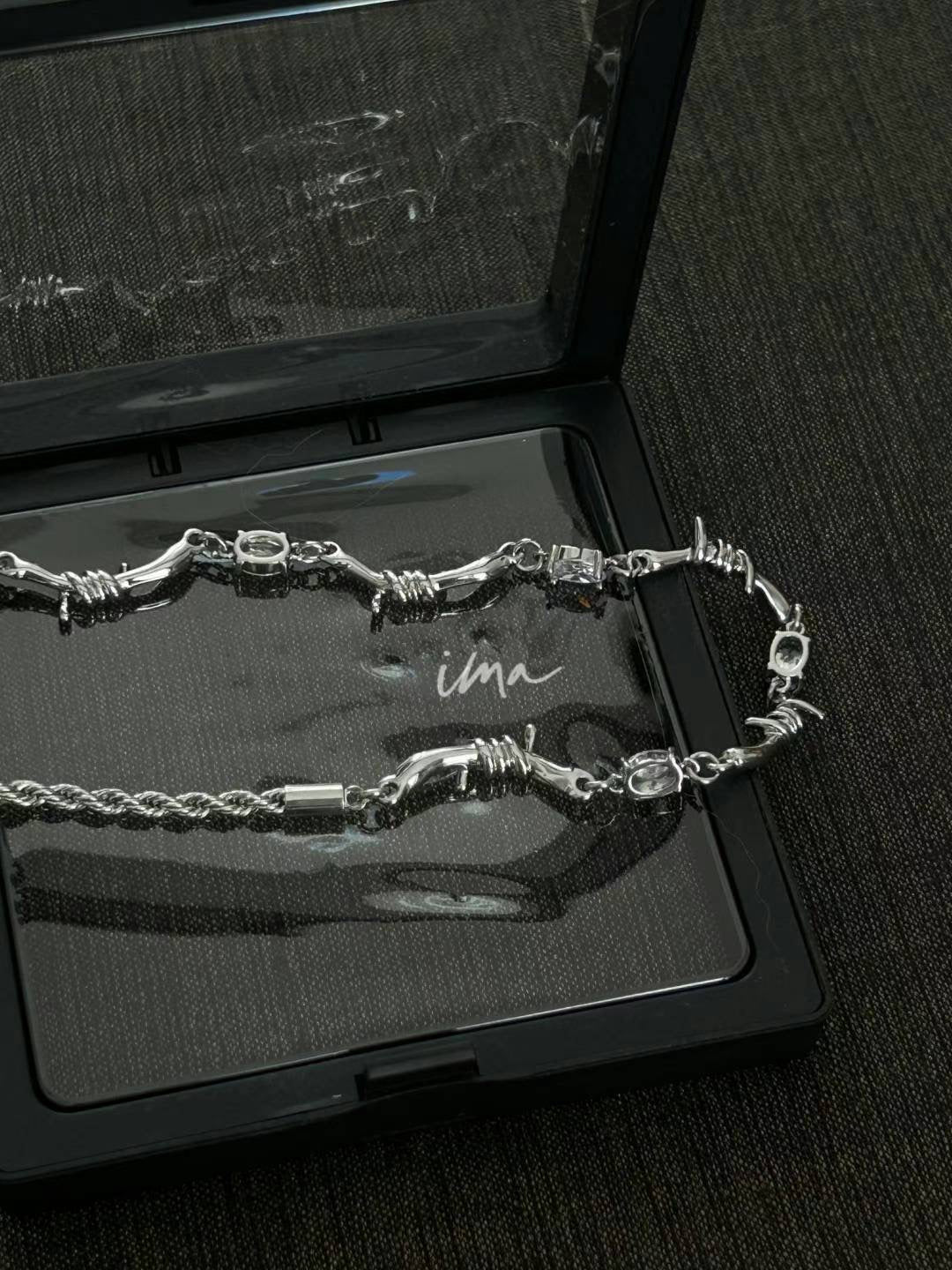 Zircon wrapped clavicle chain