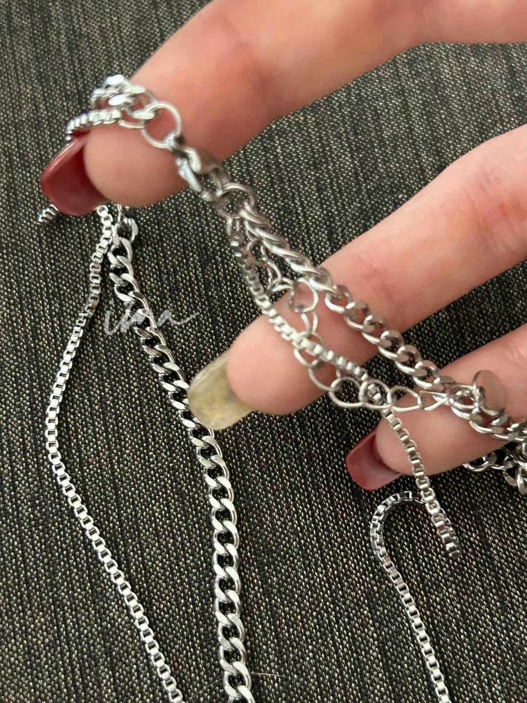 Star black zircon necklace