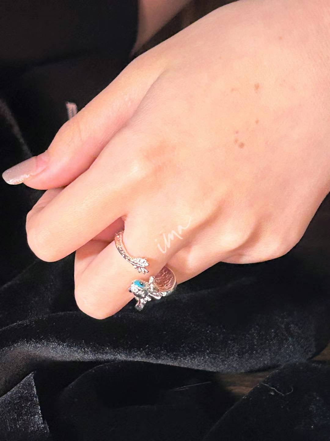 The cute little green dragon ring