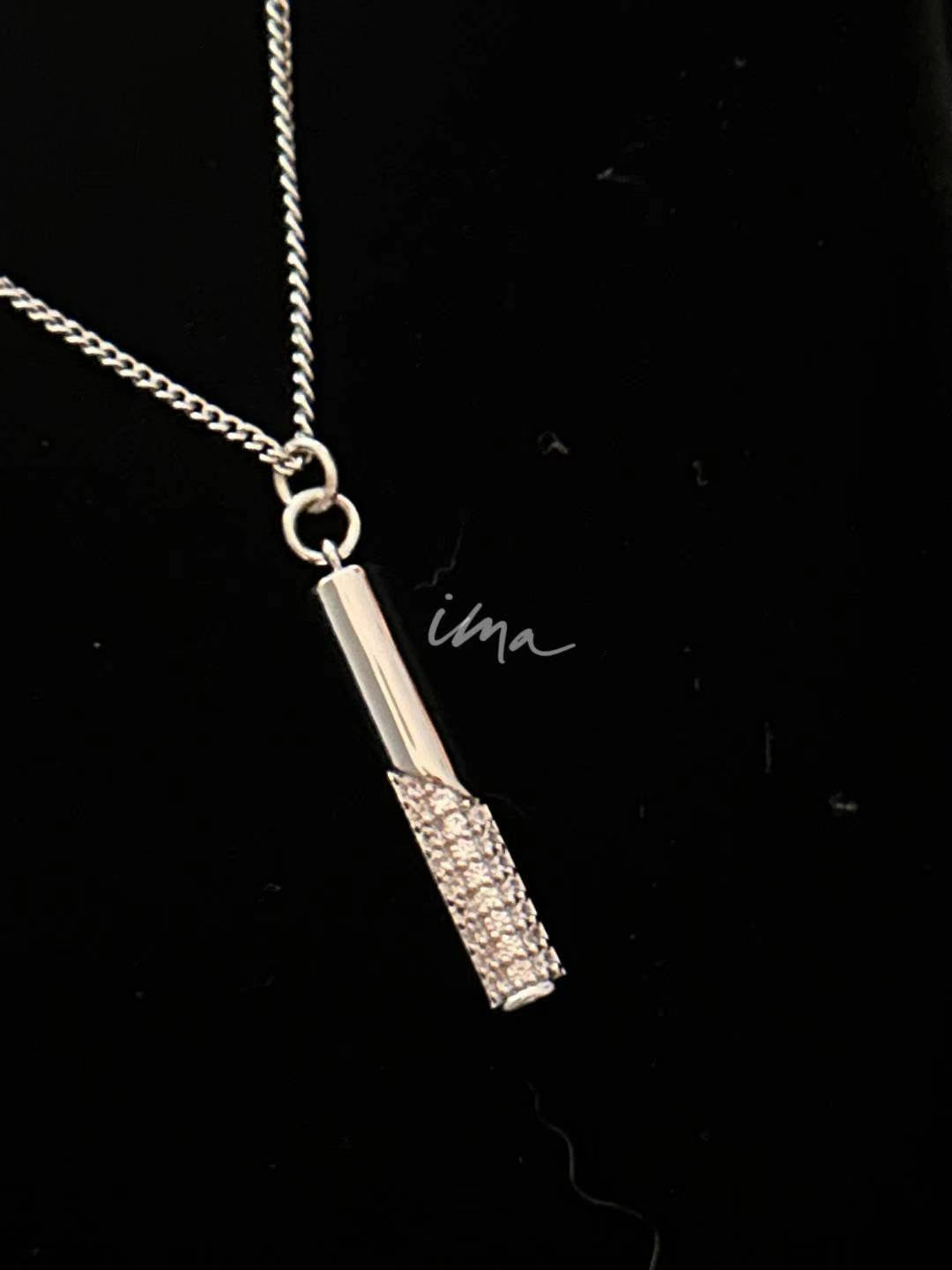 Double wrapped diamond necklace