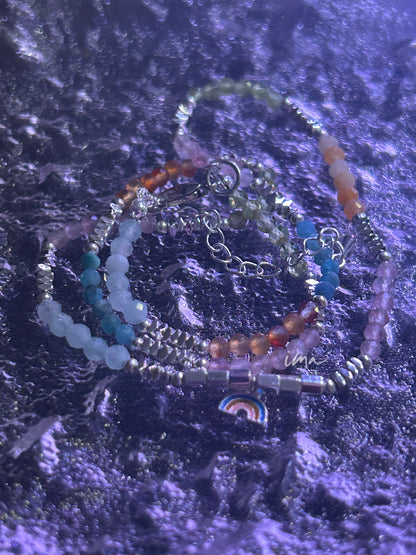 Rainbow stone necklace