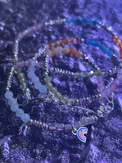 Rainbow stone necklace