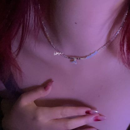 Rainbow stone necklace