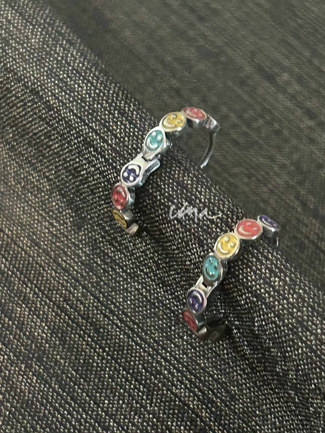 colorful smiles earring