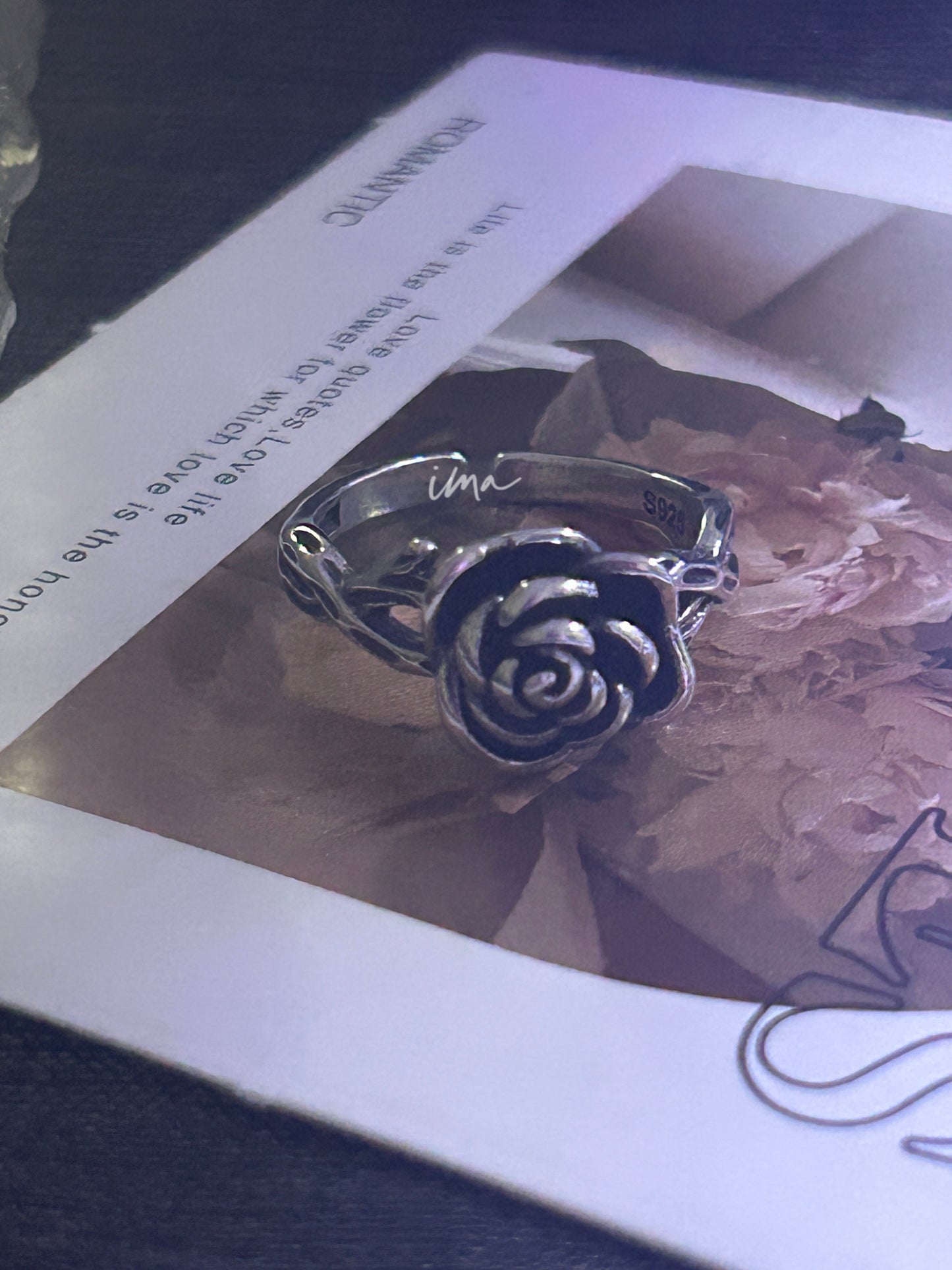 metal flower ring