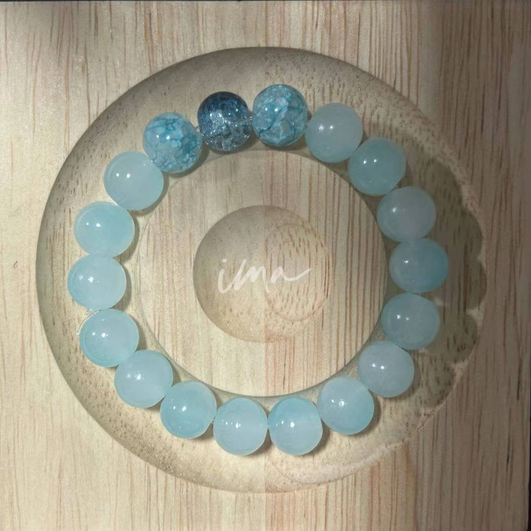 Plain beaded-sky blue