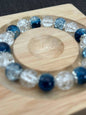 Plain beaded-blue and white