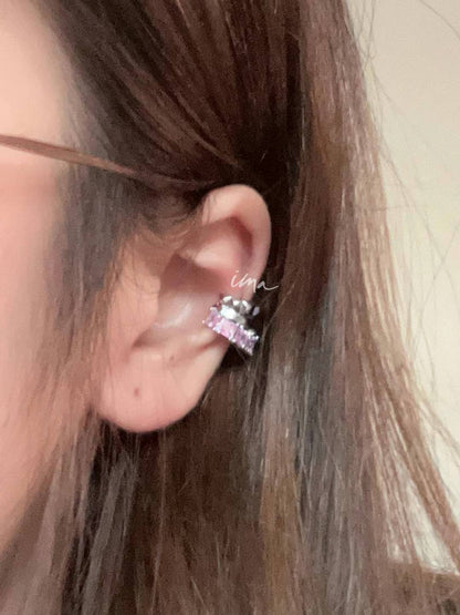 Multi-layer powder zircon single ear clip